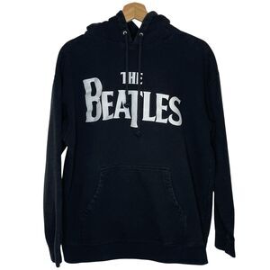 Vintage The Beatles Hoodie Adult Medium Black Apple Corp Y2K 2005